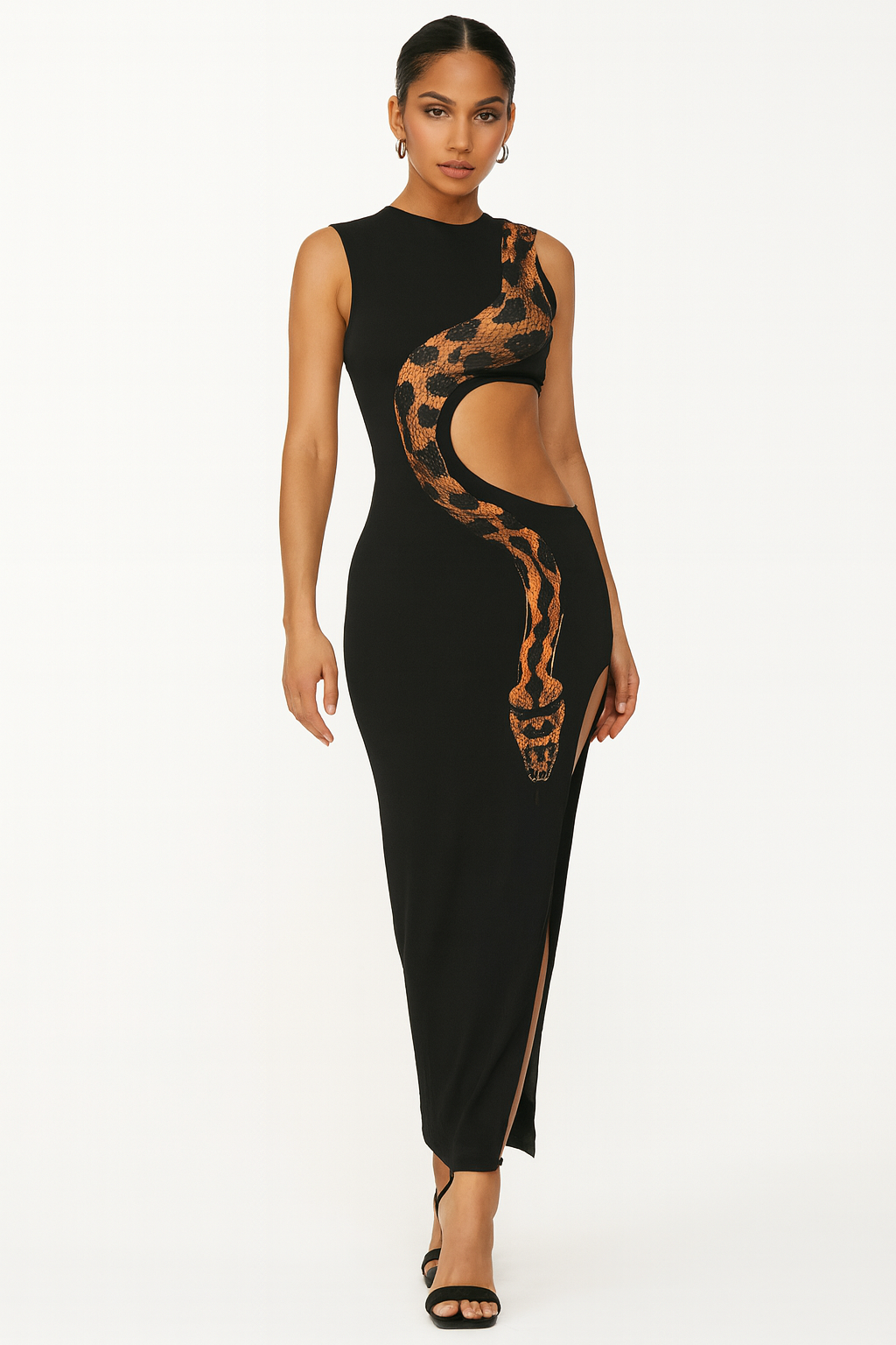 Cut of maxi dress Slit dress