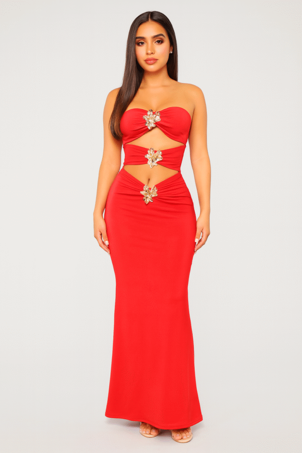 Turn Head Cut of Maxi Dress